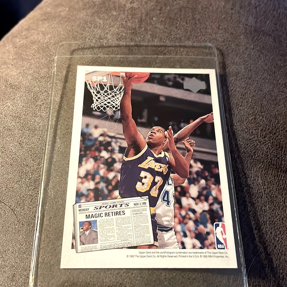 Larry Bird and Magic Johnson Upper Deck SP1